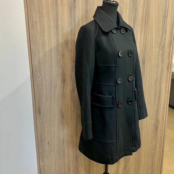 Anthropologie Tulle Wool-Blend Pea Coat - Picture 4 of 8